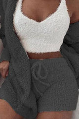 Fashion Casual Solid Patchwork V Neck Long Sleeve Three Pieces(12 colors)