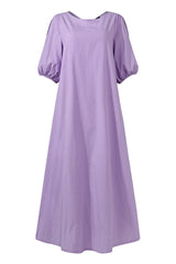 Casual Simplicity O Neck Dresses(3 Colors)