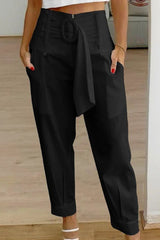 Casual Patchwork Pocket Printing Loose Mid Waist Harlan Else Bottoms(10 Colors)