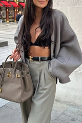 Casual Street Buttons V Neck Cardigans