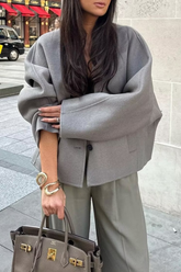 Casual Street Buttons V Neck Cardigans