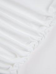 Cap Sleeve Funnel Neck Ruched Shirt