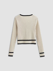 Retro Contrast Cardigan