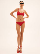 Cherry Bomb Solid Lace-Up Bikini Set