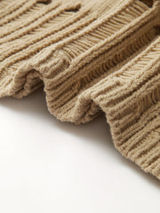 Hollow Out Stretch Sweater Vest