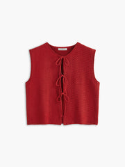 Tie Front Sweater Vest