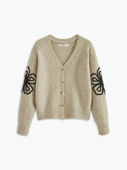 Floral Detail V-Neck Cardigan