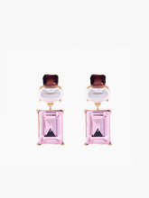 Geometric Rhinestone Drop Earrings