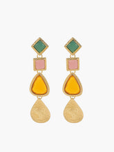 Resin Geometric Drop Earrings