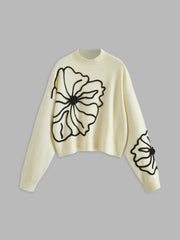 Floral Embroidered Knit Top