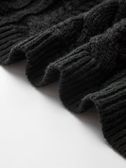 Bow Knotted Cable Knit Cardigan