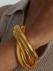 Triple Hoop Twist Bracelet