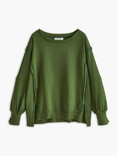 Plain Cotton Split Sweatshirt