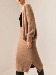 Plain Fuzzy Cozy Sweater Co-ords