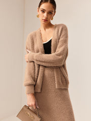 Plain Fuzzy Cozy Sweater Co-ords