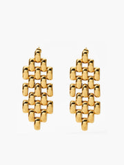 Hollow Beaded Chain Pendant Earrings