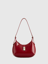 Buckle Strap Zipper Crescent Bag