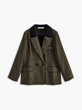 Vintage Tweed Plaid Blazer