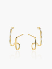 Geometric Zircon Ear Cuff
