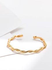 Minimalist Twist Open Bracelet