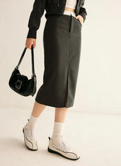 Athleisure Pockets Split Skirt