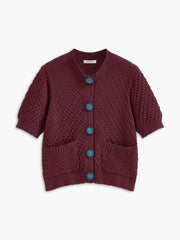 Button Detail Pockets Fit Cardigan