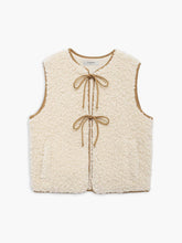 Lace Up Fleece Vest