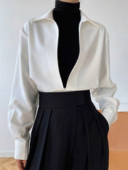 Deep V-Neck Polo Shirt