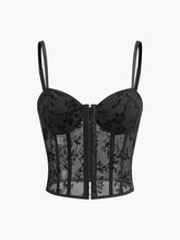 Floral Mesh Structured Corset