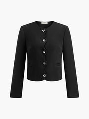 Heart-Button Regular Fit Blazer