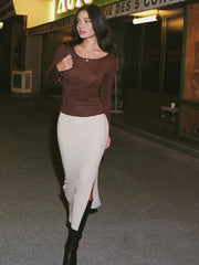 Back-Split Skinny T-Shirt
