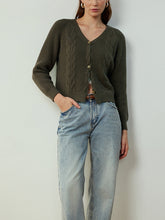 Retro Button Twist Cardigan