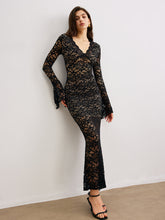 Contrast Binding Lace Dress