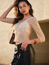 Lace Skinny Crop Blouse