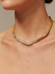 Irregular Ziron Choker Necklace
