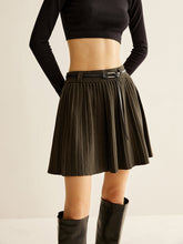 Belted Sweater Mini Skirt
