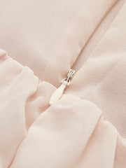 Chiffon Ruffle Tie-Neck Dress
