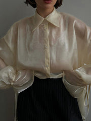Rayon Semi-Sheer Polo Shirt