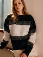Color Block Pullover Short Sweater