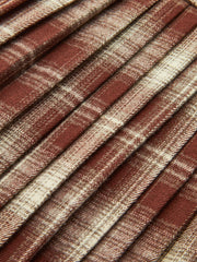 High-Waist Checked Pleated Skirt