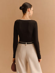 Color Block Pearl Floral Jersey Top