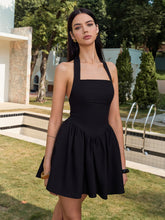 Halter Panel Corset Short Dress