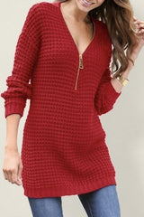 Fashion Daily Solid Split Joint V Neck Straight Dresses