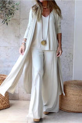 Casual Street V Neck Long Sleeve Two Pieces(4 Colors)