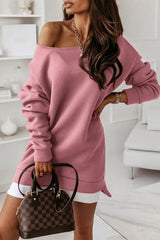 Casual Solid Color O Neck A Line Dresses(4 Colors)