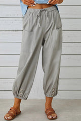 Casual Solid Patchwork Regular High Waist Conventional Solid Color Trousers(10 Colors)