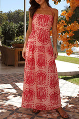 Vacation Floral Backless Halter Beach Dresses(4 Colors)