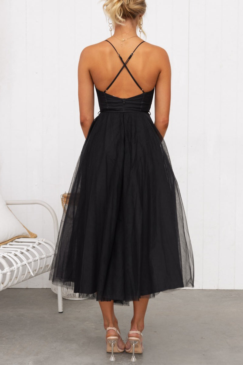 Sexy Solid Mesh Princess Dresses(3 Colors)