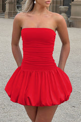 Sexy Ruffle Flounce U Neck Sling Dresses