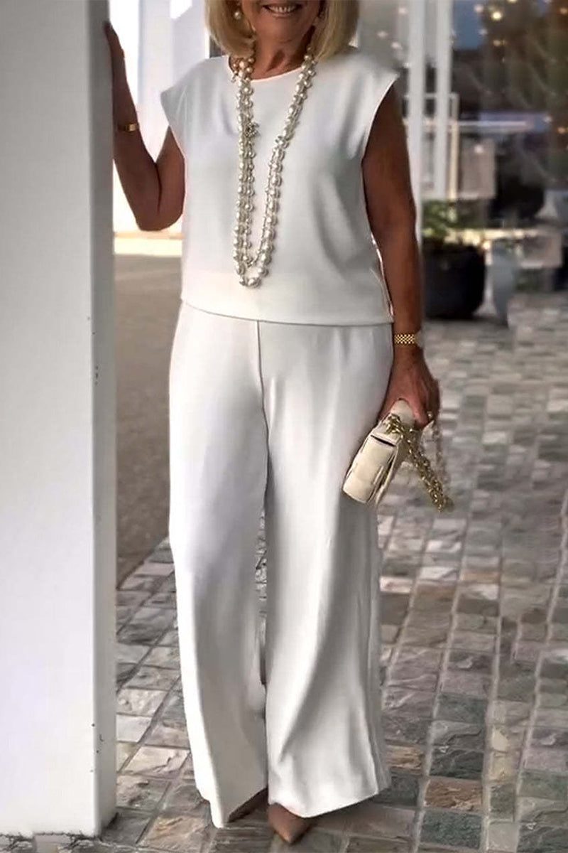 Casual O Neck Short Sleeve Two Pieces(7 Colors)